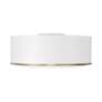 4_Carlton 15 1/2"W Matte Brass and White Drum Ceiling Light more views
