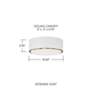 5_Carlton 15 1/2"W Matte Brass and White Drum Ceiling Light more views
