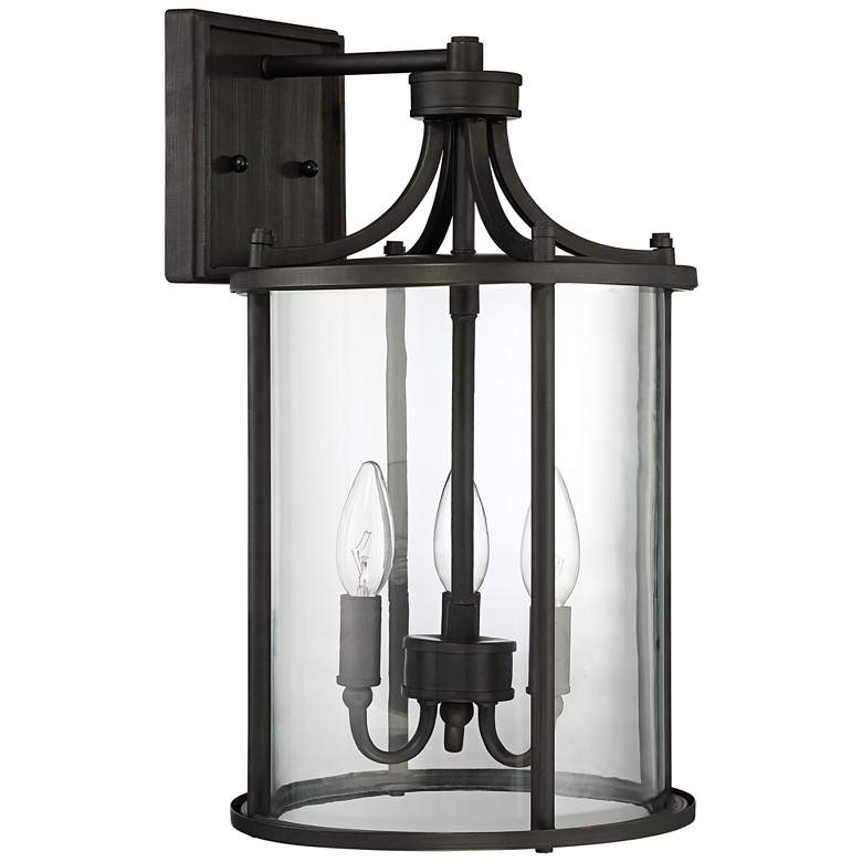 Image 1 Carlton 17 1/4" High Aged Brushed Bronze Outdoor Wall Light