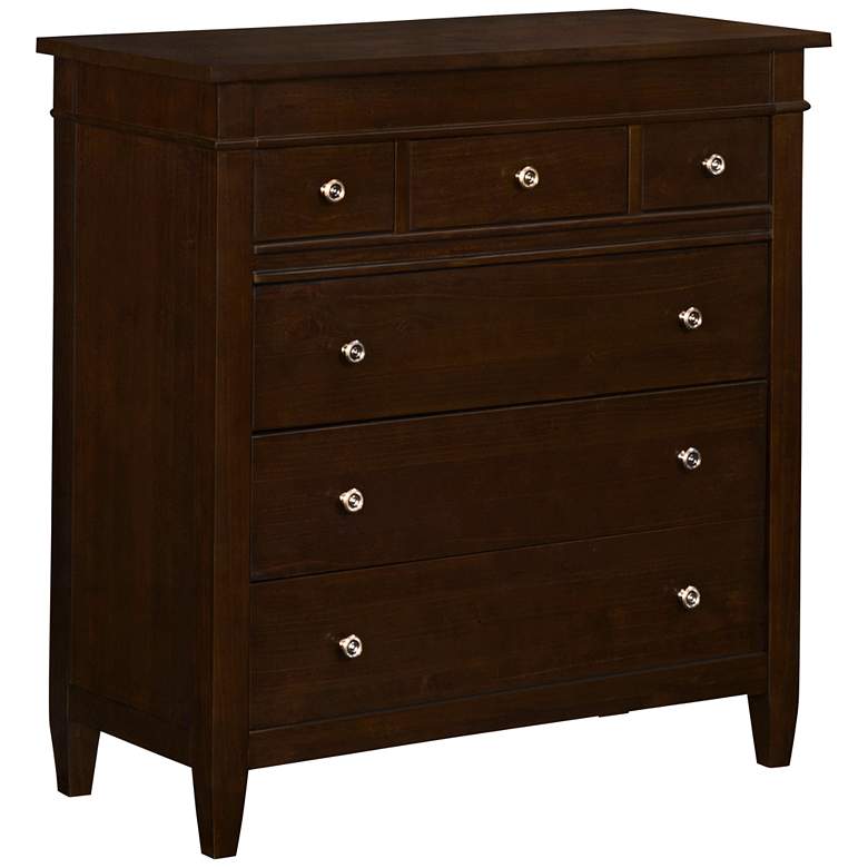 Image 1 Carlton Hand-Crafted Dark Tobacco 6-Drawer Accent Chest