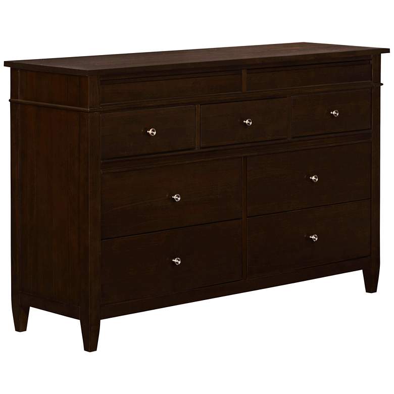 Image 1 Carlton Tobacco Brown Jewelry Storage 9-Drawer Dresser