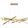 Carly 55" Wide Aged Brass LED Chandelier