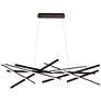 Carly 55" Wide Matte Black LED Horizontal Pendant Light