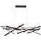 Carly 55" Wide Matte Black LED Horizontal Pendant Light