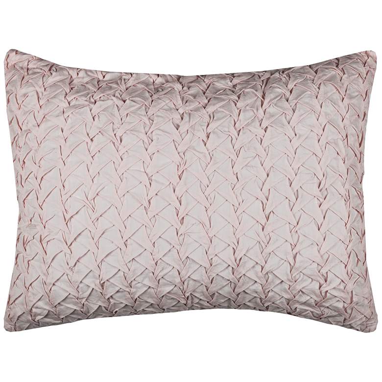 Image 1 Carly Pink Cotton Voile Quilted King Pillow Sham
