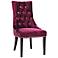 Carlyle Velvet Purple Upholstered Tufted Side Chair