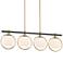 Carlyn 33" Wide Brass and Black 4-Light LED Island Pendant