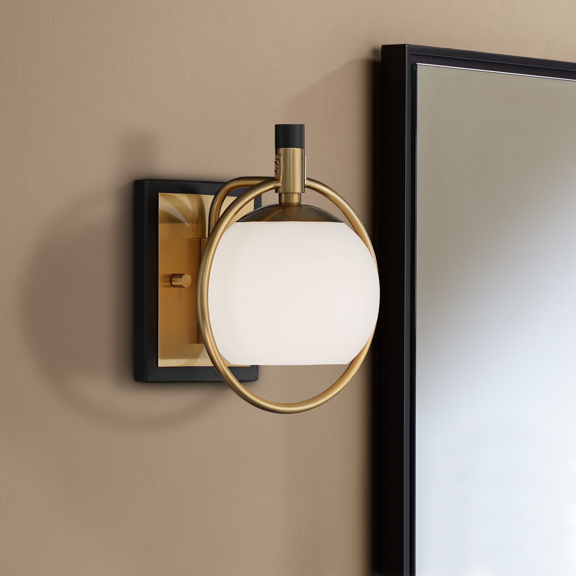 brass black wall sconce