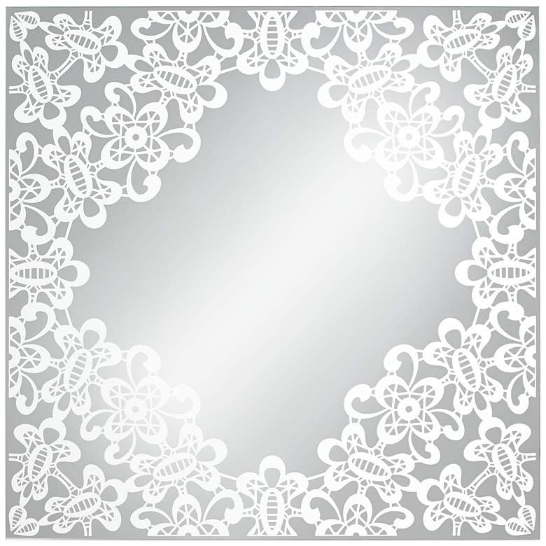 Image 1 Carlyss Lace Cutout 34 inch Square Wall Mirror