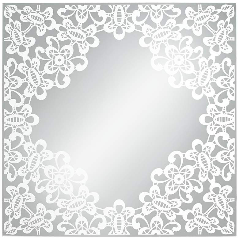 Image 1 Carlyss Lace Cutout 34" Square Wall Mirror