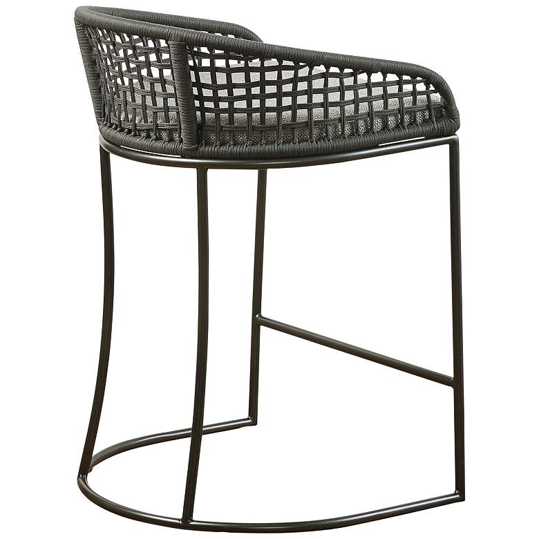 Image 5 Carmel 25 inch Dark Gray Woven Rope Counter Stool more views