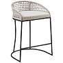 Carmel 25" High Woven Rope Fabric Counter Stool in scene