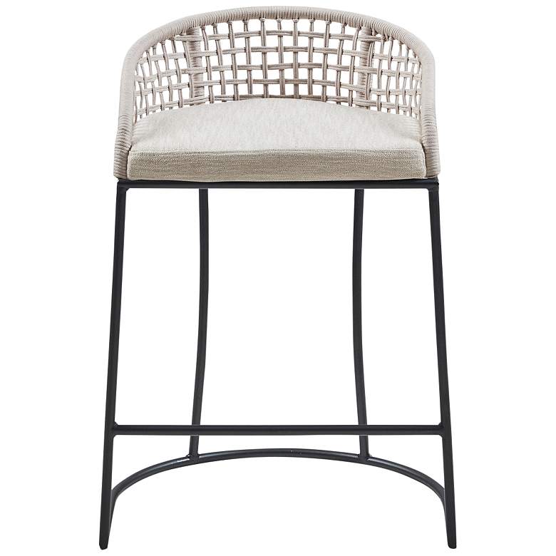 Image 6 Carmel 25" High Woven Rope Fabric Counter Stool more views