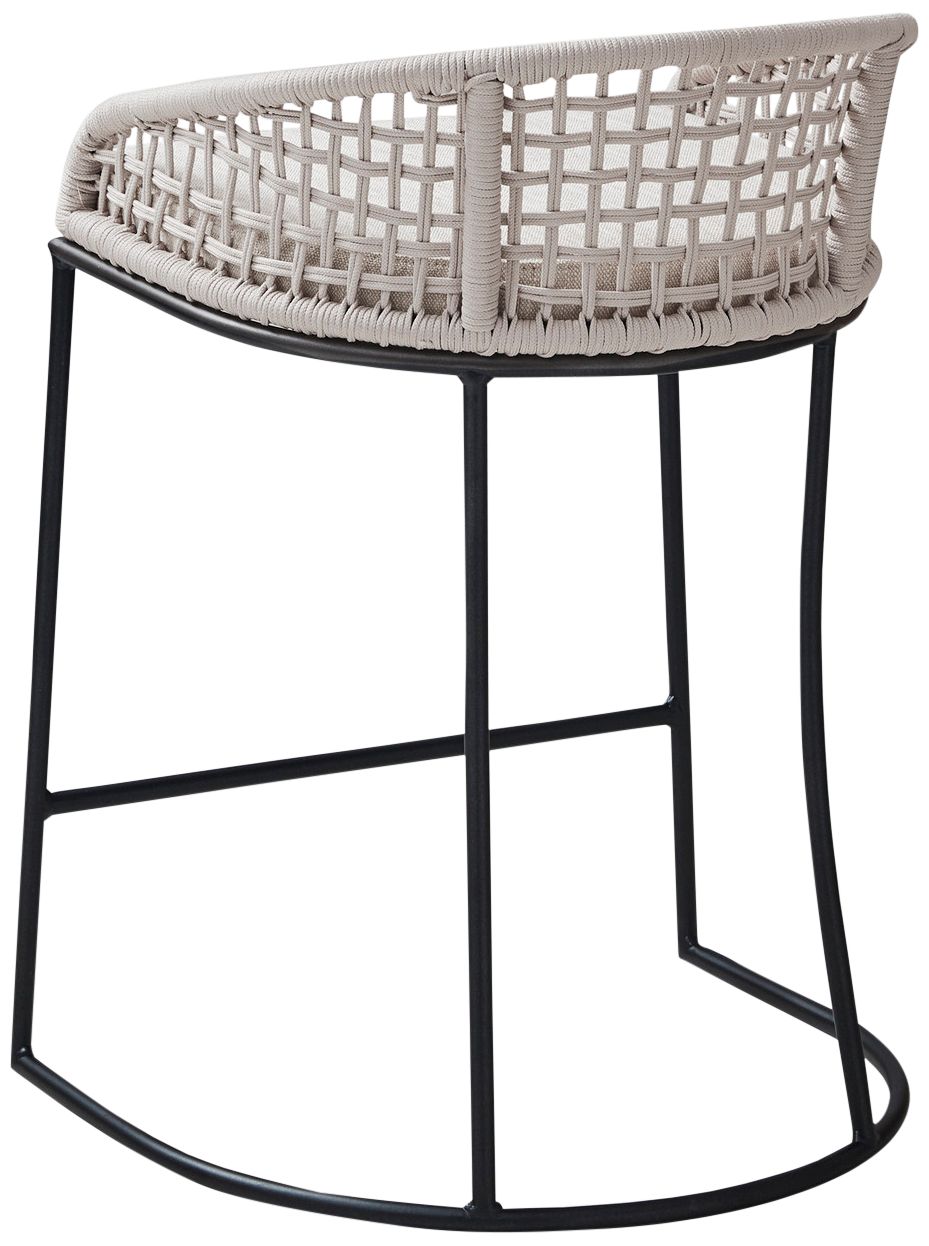 Carmel 25" High Woven Rope Fabric Counter Stool in scene