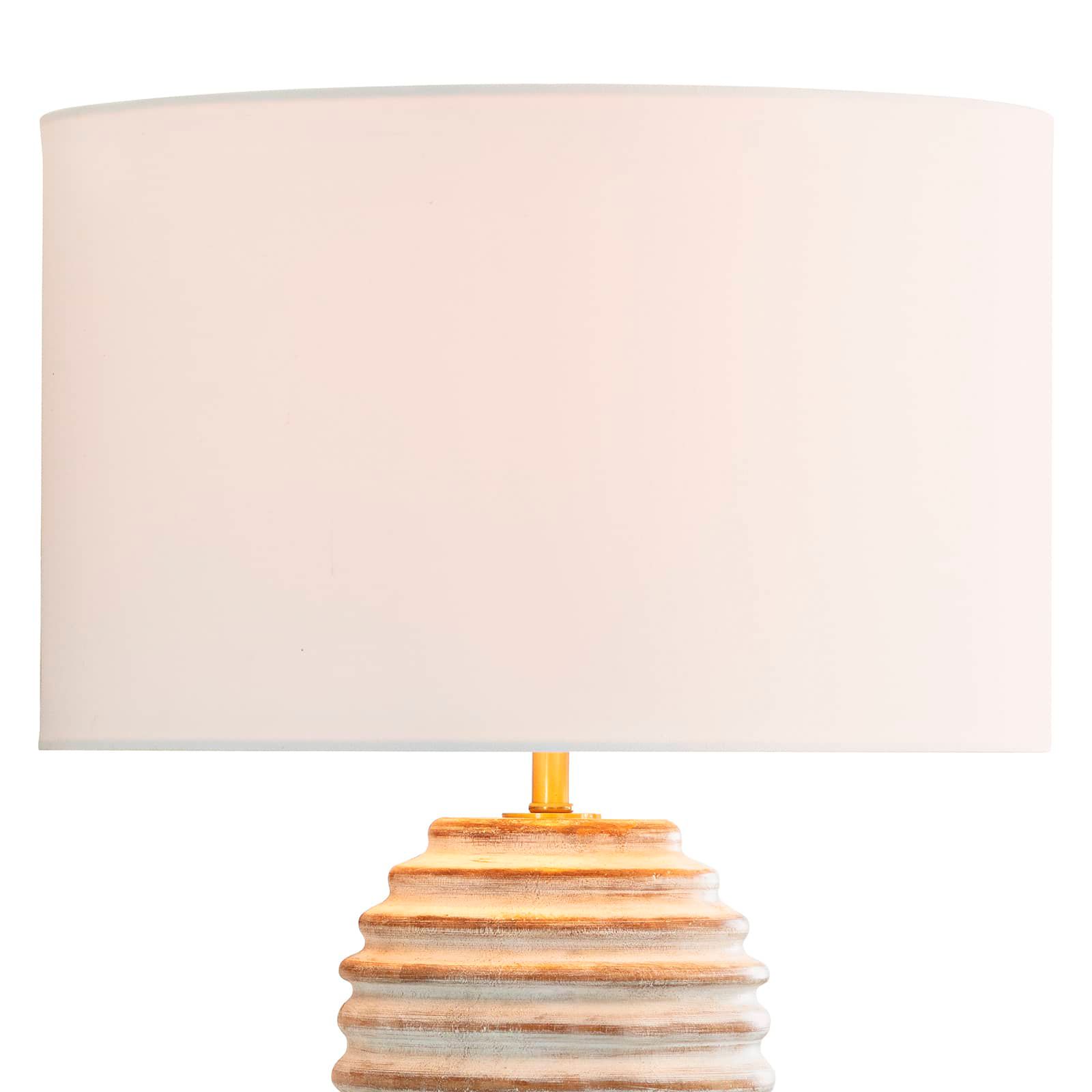 Image 6 Carmel 26 1/2" Modern White Wood Table Lamp more views