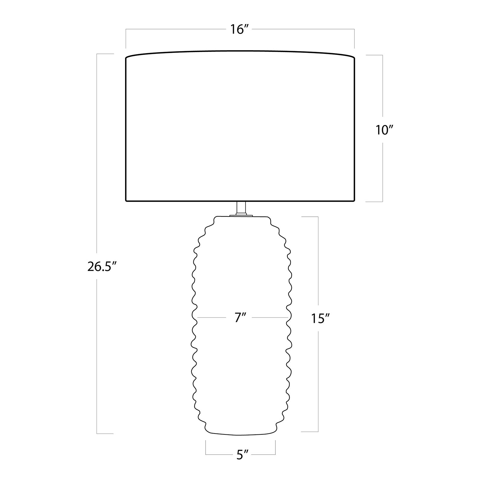 Carmel 26 1/2" Modern White Wood Table Lamp