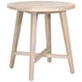 Carmel 36" Wide Gray Teak Wood Round Outdoor Counter Table in scene