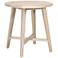Carmel 36" Wide Gray Teak Wood Round Outdoor Counter Table