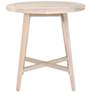 Carmel 36" Wide Gray Teak Wood Round Outdoor Counter Table in scene