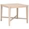 Carmel 42" Wide Gray Teak Wood Square Outdoor Counter Table