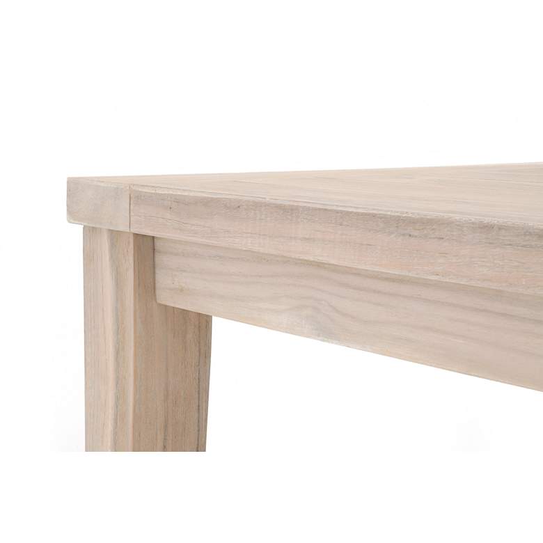Image 3 Carmel 42" Wide Gray Teak Wood Square Outdoor Counter Table more views