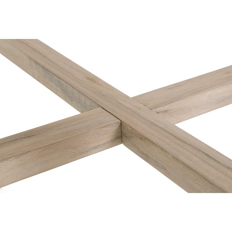 Image 4 Carmel 42" Wide Gray Teak Wood Square Outdoor Counter Table more views