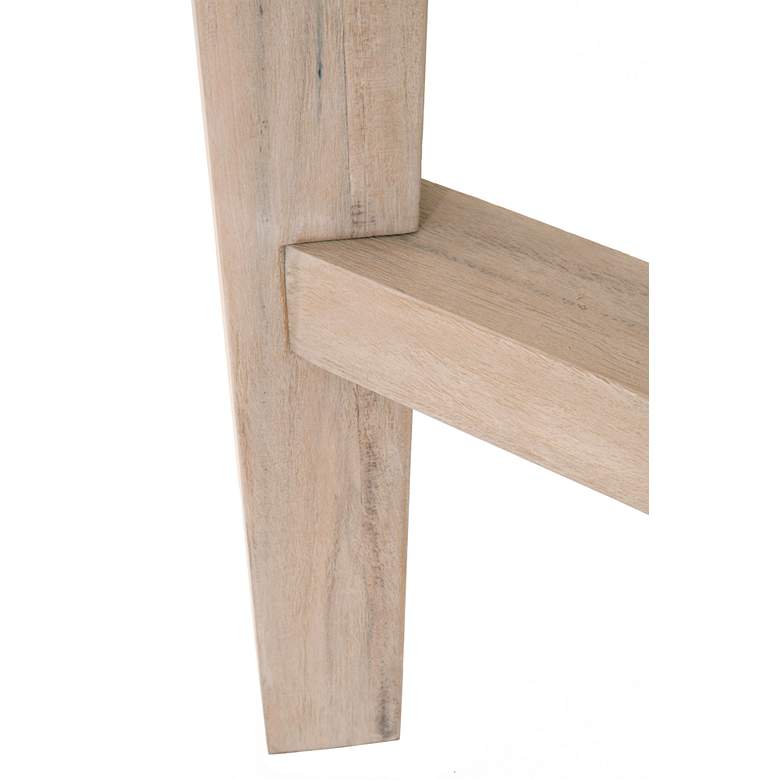 Image 5 Carmel 42" Wide Gray Teak Wood Square Outdoor Counter Table more views
