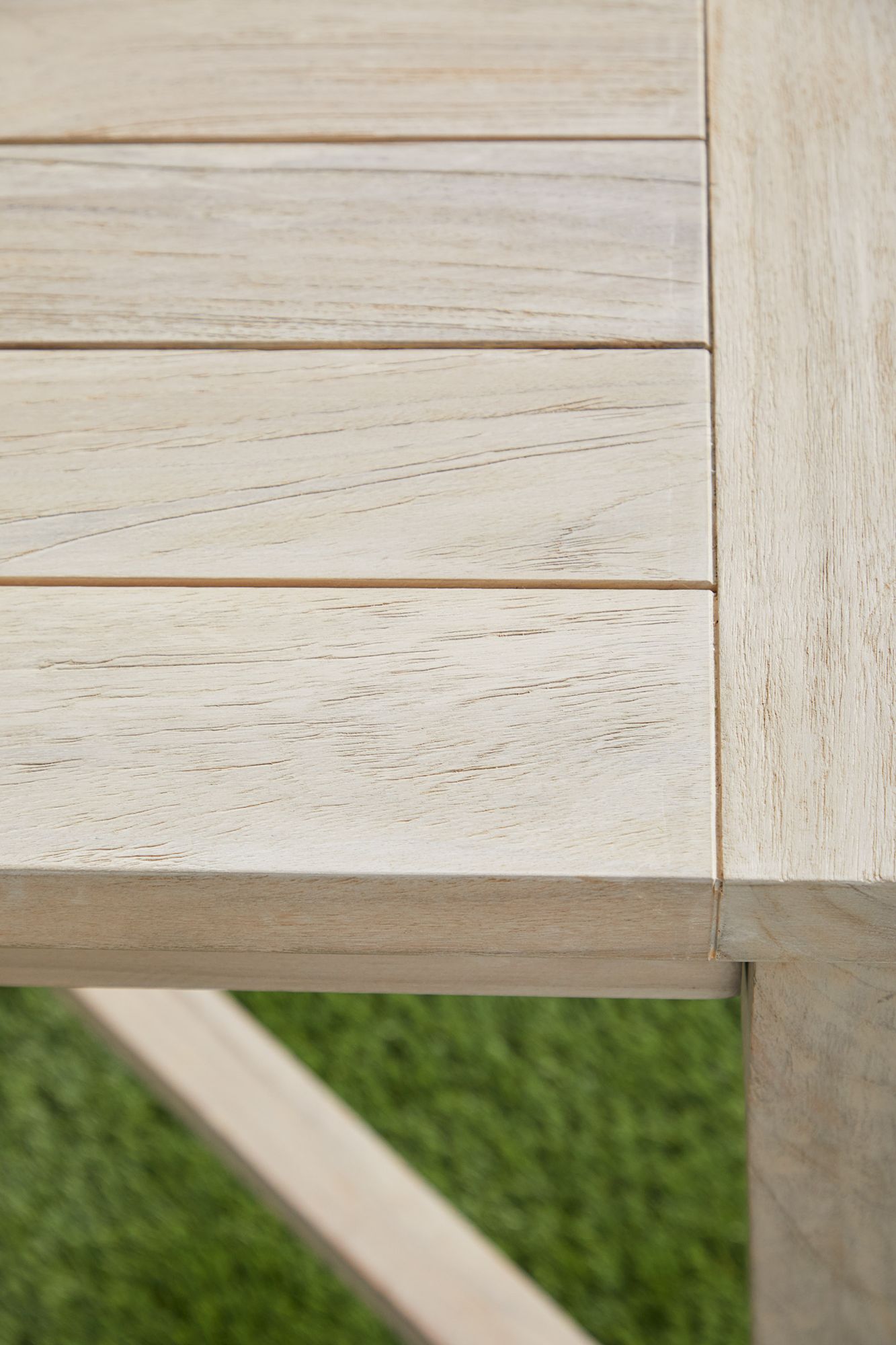 Carmel 42" Wide Gray Teak Wood Square Outdoor Counter Table