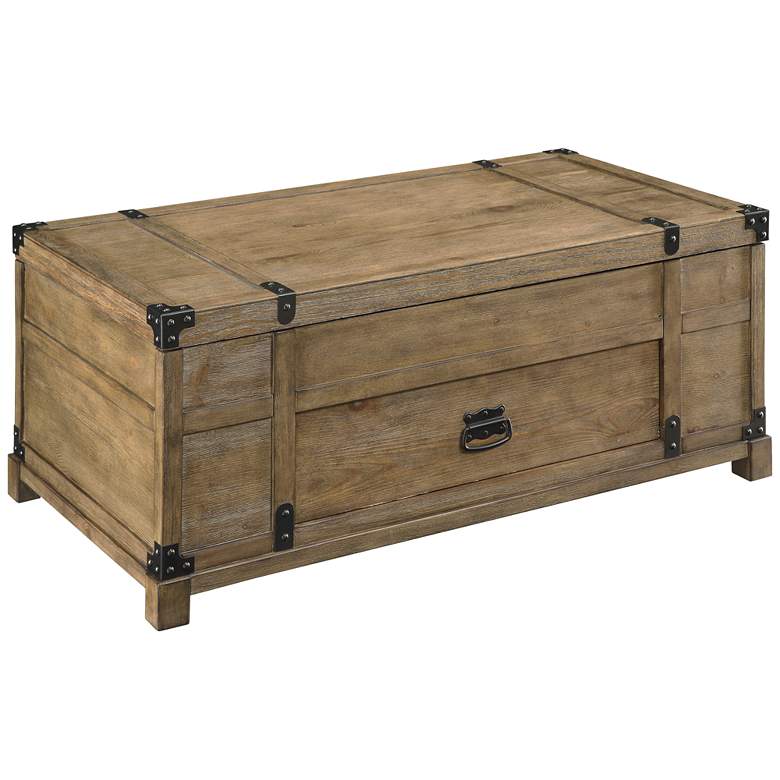 Image 1 Carmel 43 1/2"W Burnished Natural Lift Top Cocktail Table