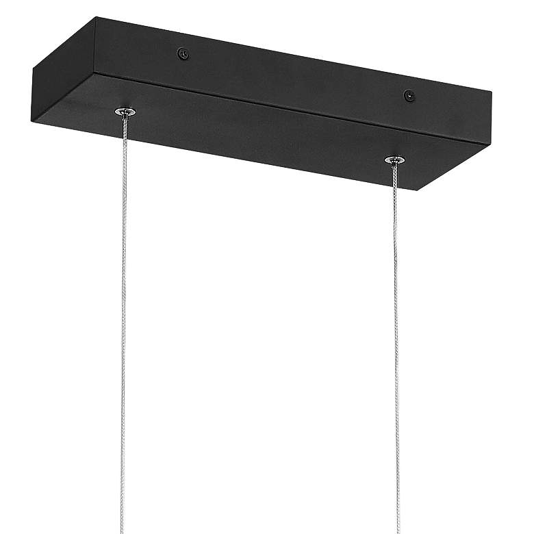 Image 3 Carmel 48" Wide Matte Black LED Island Pendant more views