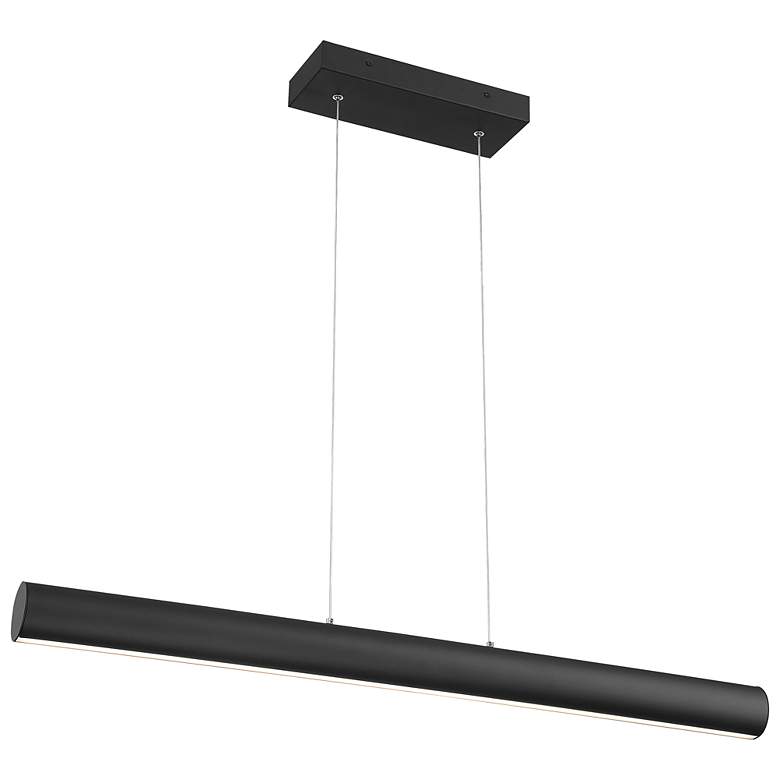 Image 4 Carmel 48" Wide Matte Black LED Island Pendant more views