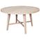 Carmel 53 3/4"W Gray Teak Wood Round Outdoor Dining Table