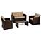 Carmel All-Weather Wicker 4-Piece Outdoor Seating Patio Set
