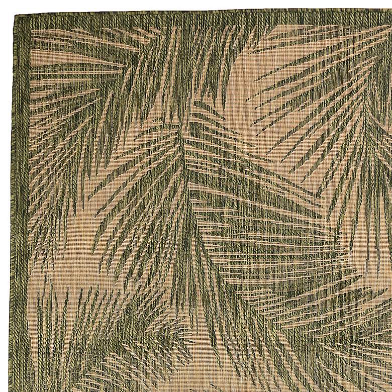 Image 2 Carmel Fronds 847406 4&#39;10 inchx7&#39;6 inch Green Outdoor Area Rug more views