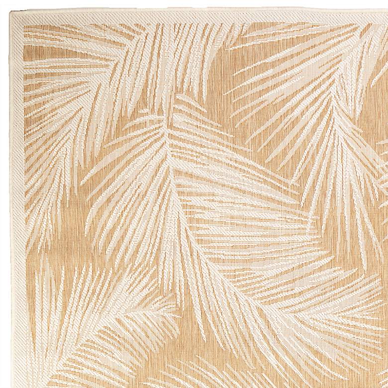 Image 2 Carmel Fronds 847412 4'10"x7'6" Sand Outdoor Area Rug more views