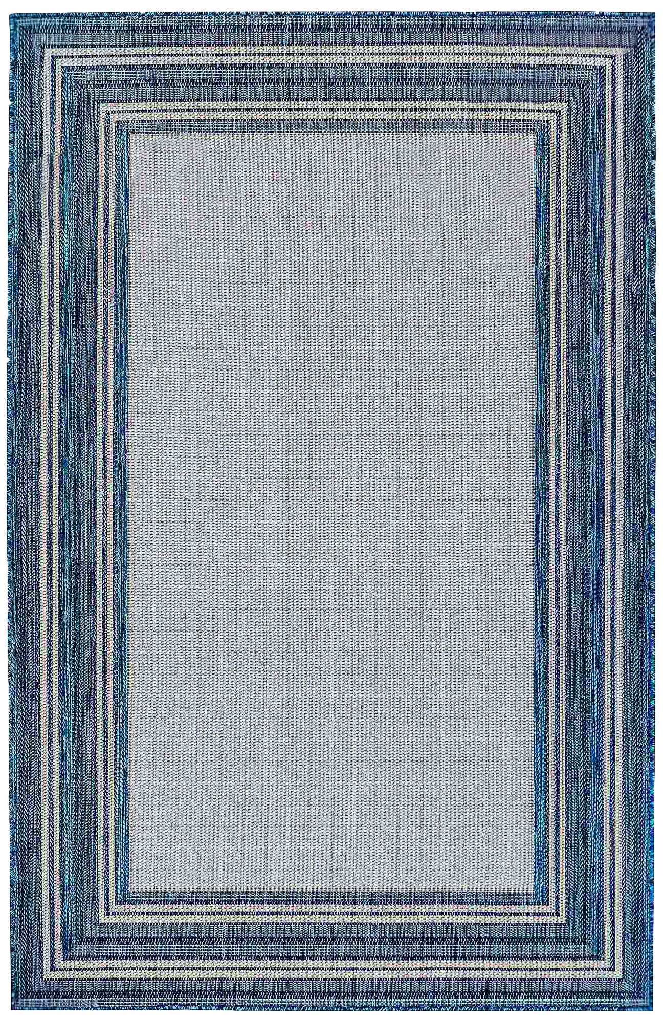 Thumbnail2 of Carmel Multi-Border 842533 7'10"x9'10" Navy Outdoor Area 