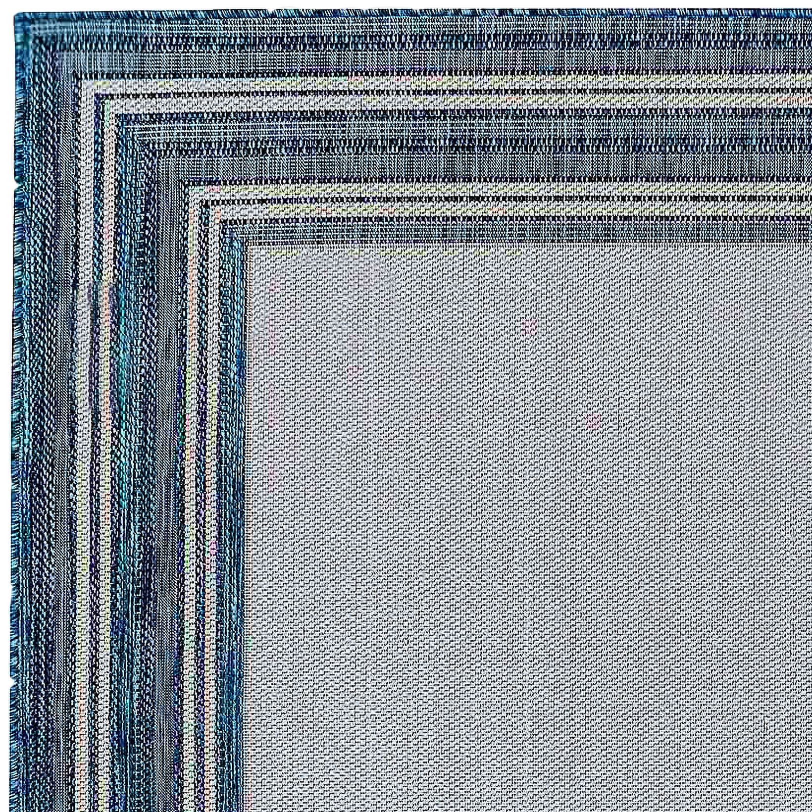 Thumbnail3 of Carmel Multi-Border 842533 7'10"x9'10" Navy Outdoor Area  more views