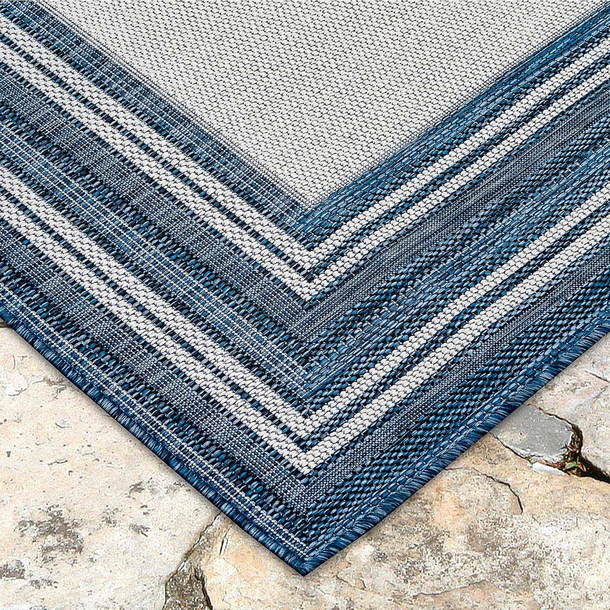 Thumbnail4 of Carmel Multi-Border 842533 7'10"x9'10" Navy Outdoor Area  more views