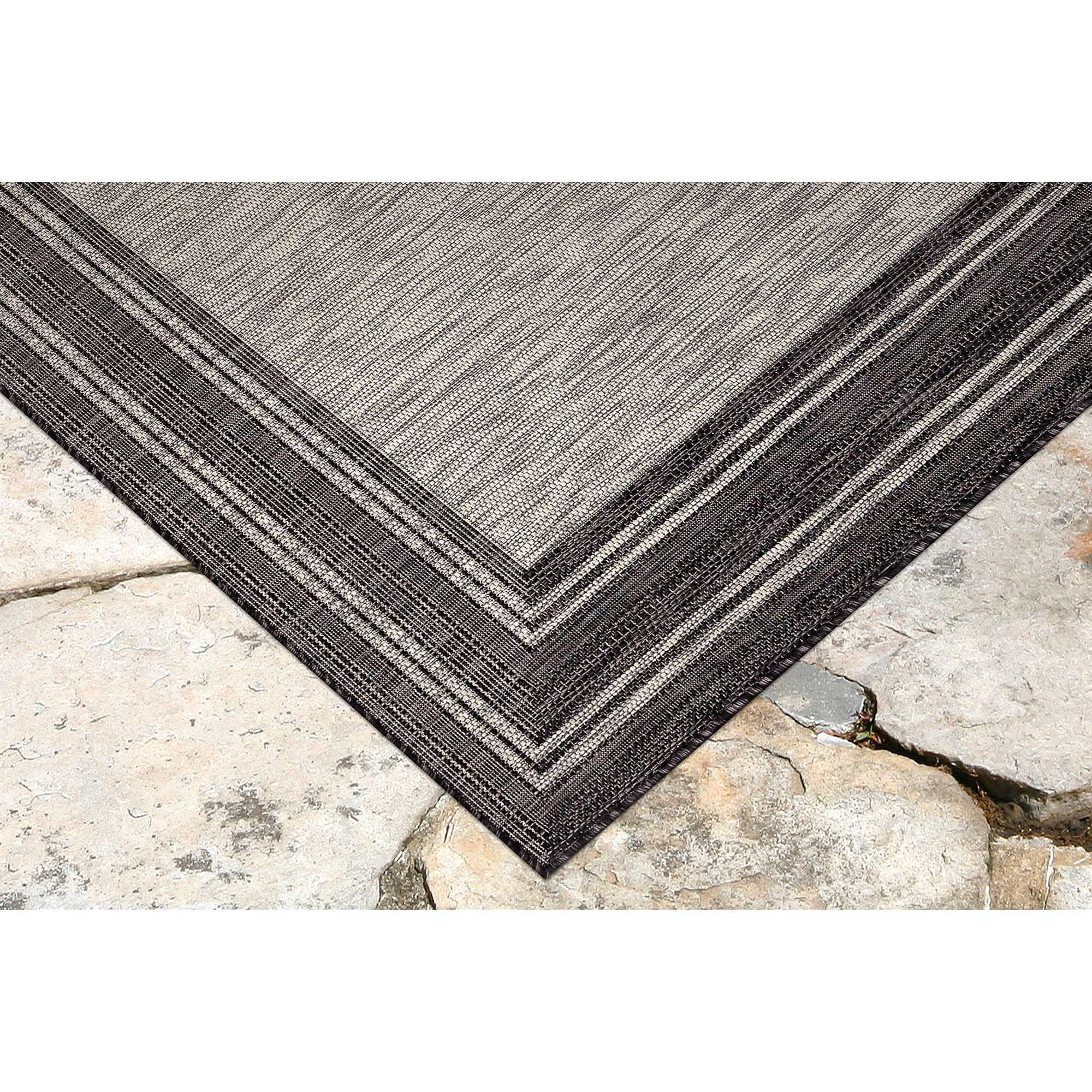 Thumbnail2 of Carmel Multi-Border 842548 6'6"x9'3" Black Outdoor Area R more views