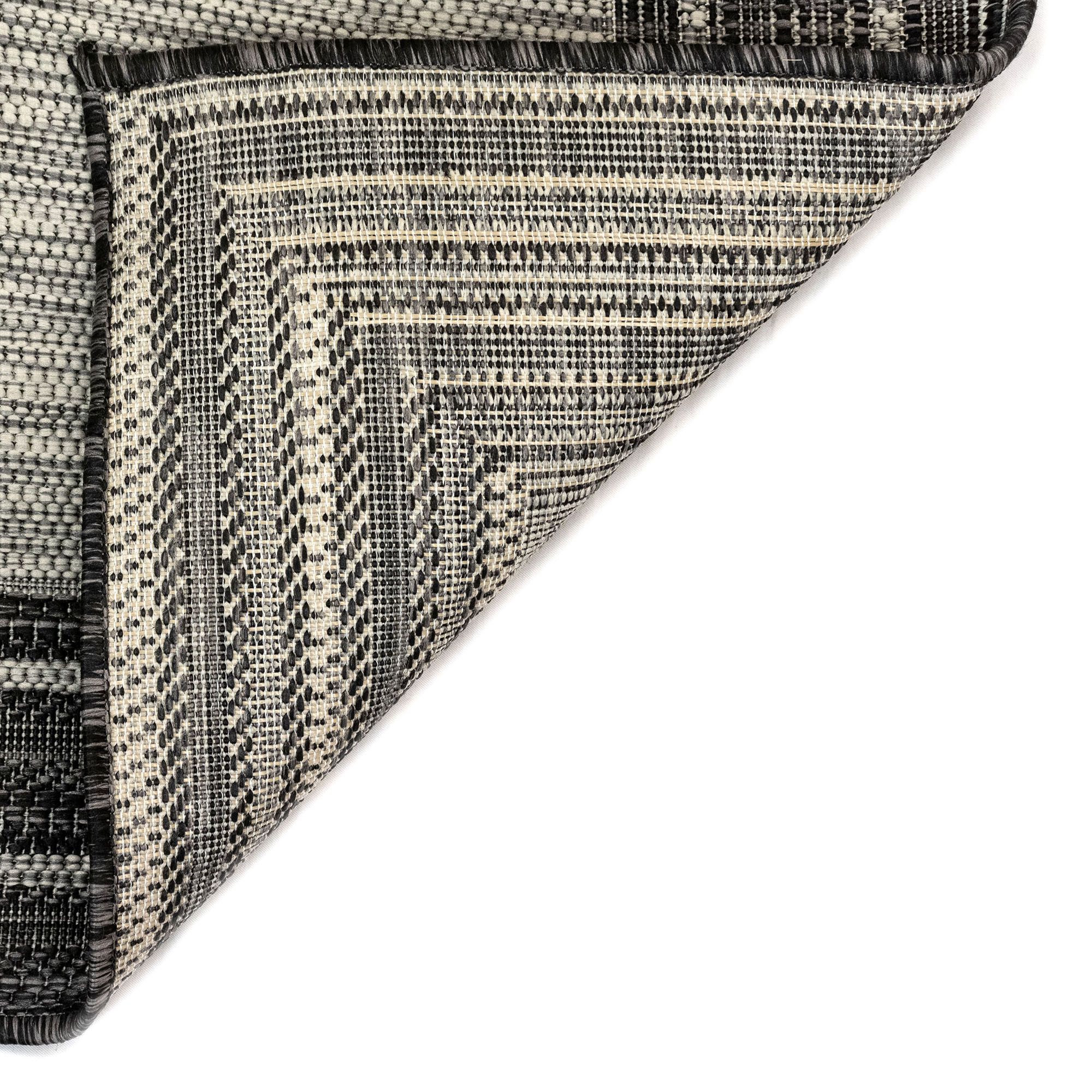 Thumbnail3 of Carmel Multi-Border 842548 6'6"x9'3" Black Outdoor Area R more views