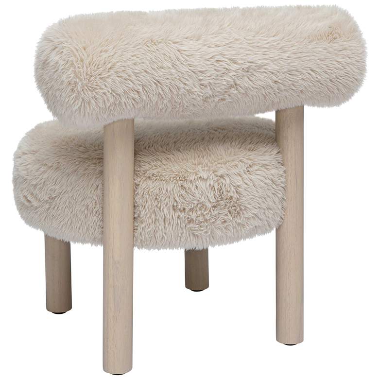 Image 6 Carmel Natural Vegan Shearling Accent Chair more views