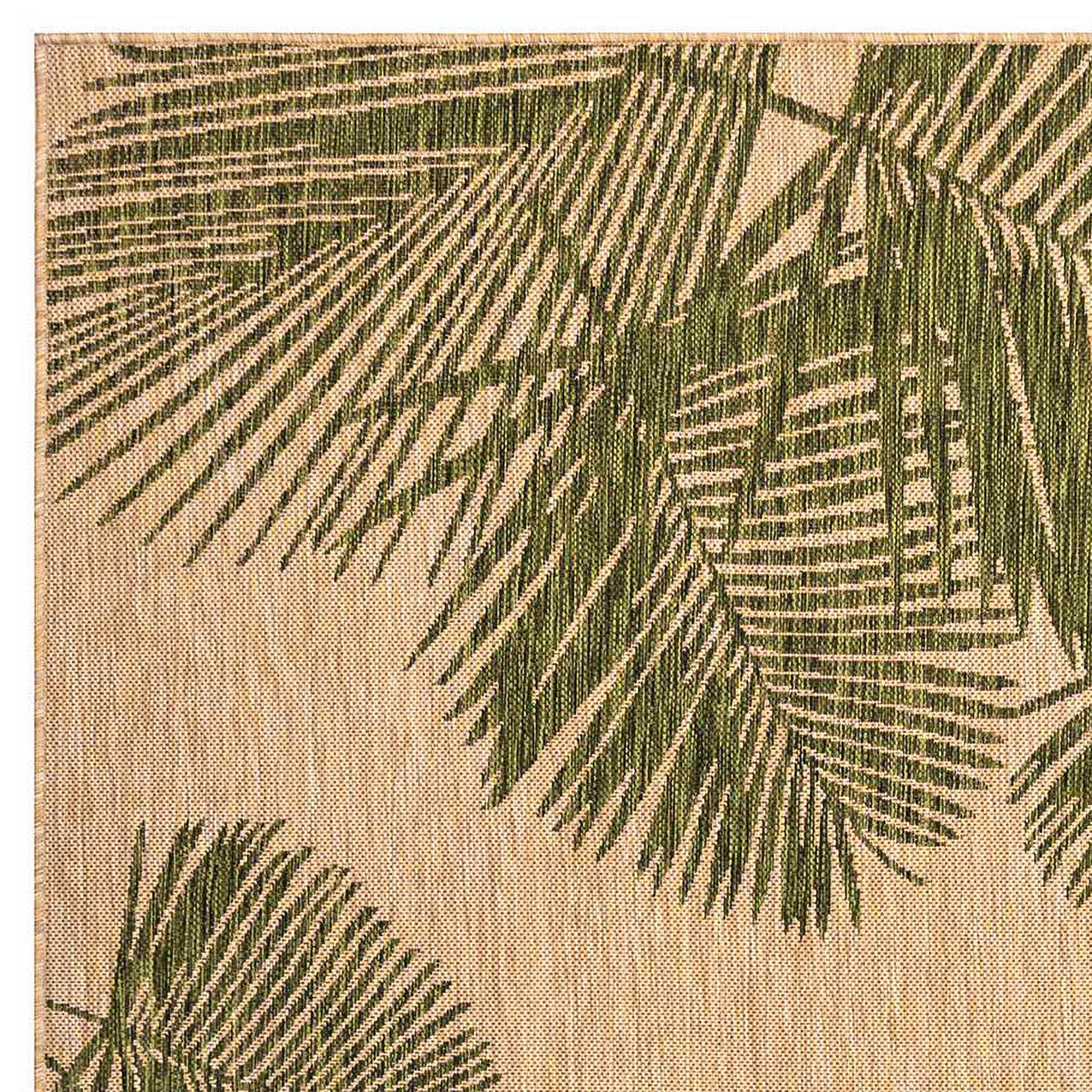 Thumbnail3 of Carmel Palm 843906 6'6"x9'4" Green Indoor/Outdoor Area Ru more views