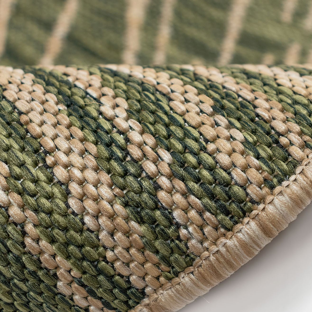 Carmel Palm 843906 6'6"x9'4" Green Indoor/Outdoor Area Ru