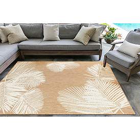 Image1 of Carmel Palm 843912 3'3"x4'11" Sand Outdoor Area Rug