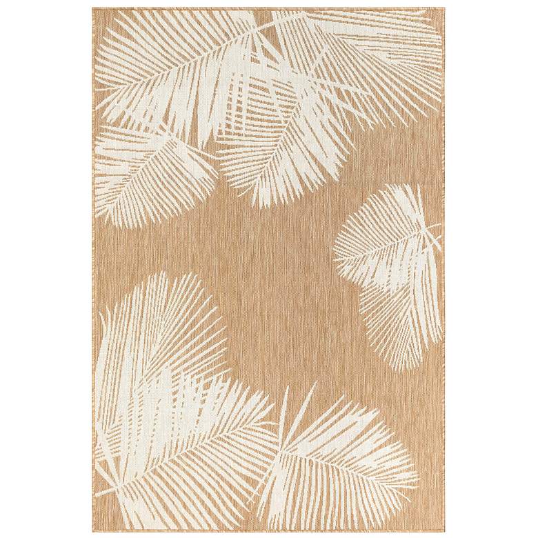 Image 2 Carmel Palm 843912 4&#39;10 inchx7&#39;6 inch Sand Outdoor Area Rug