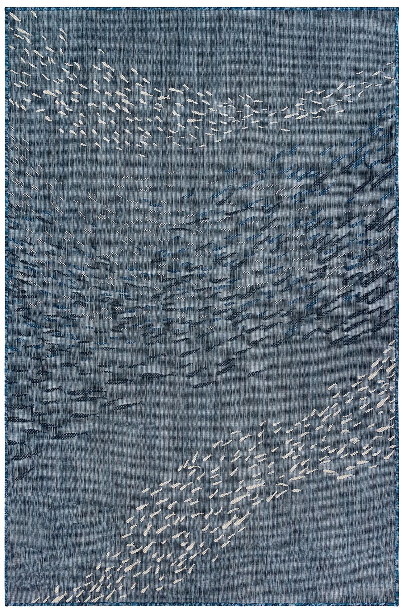 Thumbnail1 of Carmel School of Fish 844933 7'10"x9'10" Navy Area Rug