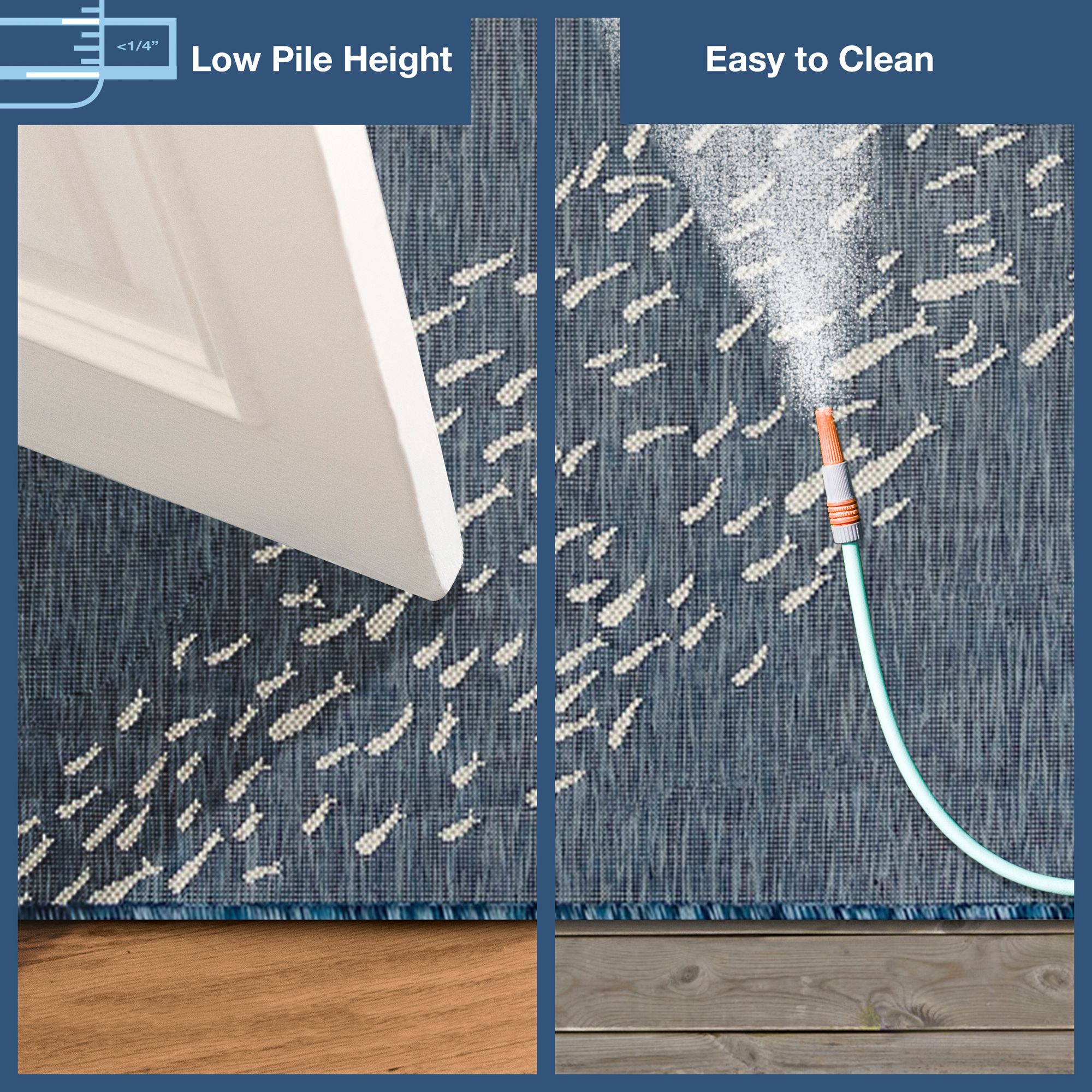 Thumbnail3 of Carmel School of Fish 844933 7'10"x9'10" Navy Area Rug more views