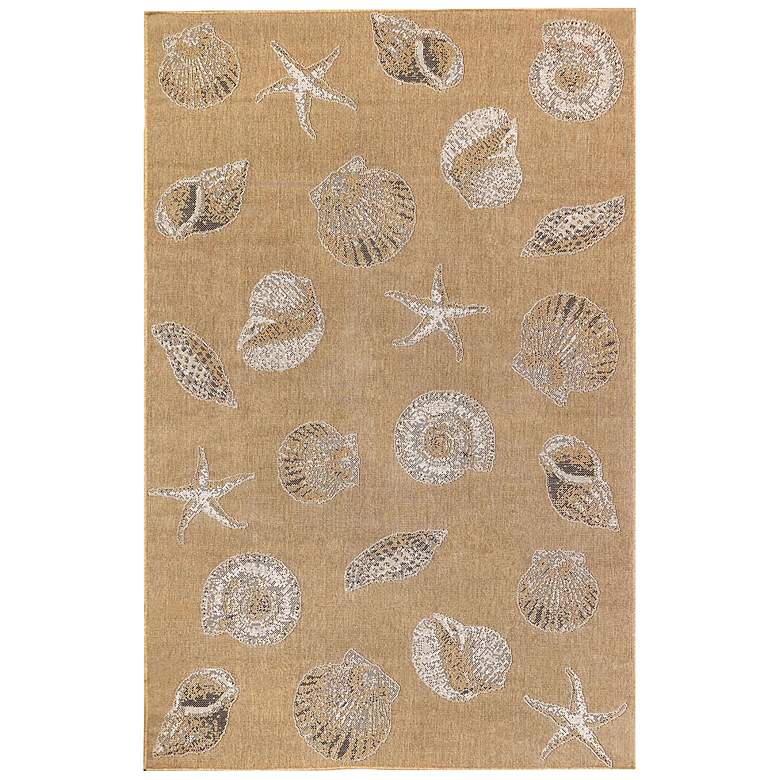 Image 2 Carmel Shells 841412 4'10"x7'6" Sand Indoor/Outdoor Area