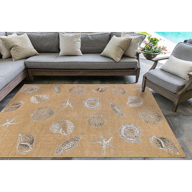 Image 5 Carmel Shells 841412 4'10"x7'6" Sand Indoor/Outdoor Area more views