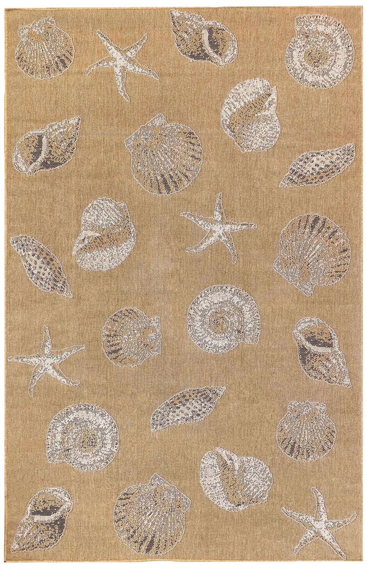 Thumbnail2 of Carmel Shells 841412 6'6"x9'4" Sand Indoor/Outdoor Area R
